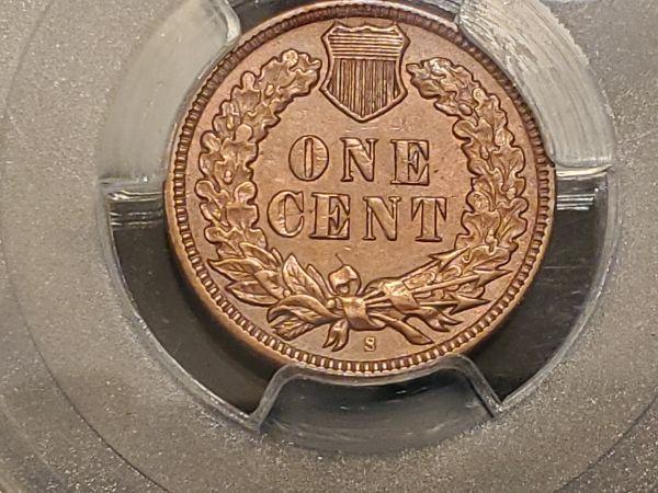 **PCGS KEY DATE 1908-S Indian Cent in About Uncirculated detail