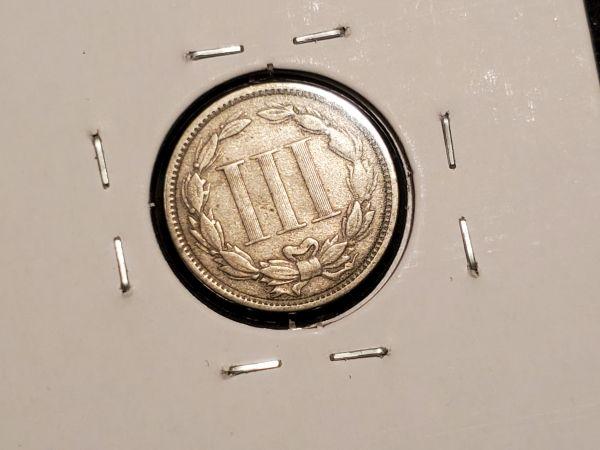 1873 Three cent Nickel in Fine plus condition