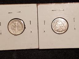 1920-D and 1887 Dimes