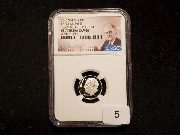 NGC 2016-S SILVER Roosevelt Dime Proof 70 Ultra Cameo