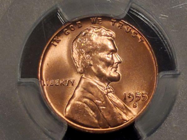 * PCGS 1955-S Wheat Cent in MS-67 RED