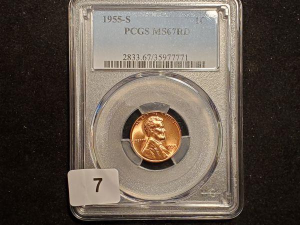 * PCGS 1955-S Wheat Cent in MS-67 RED