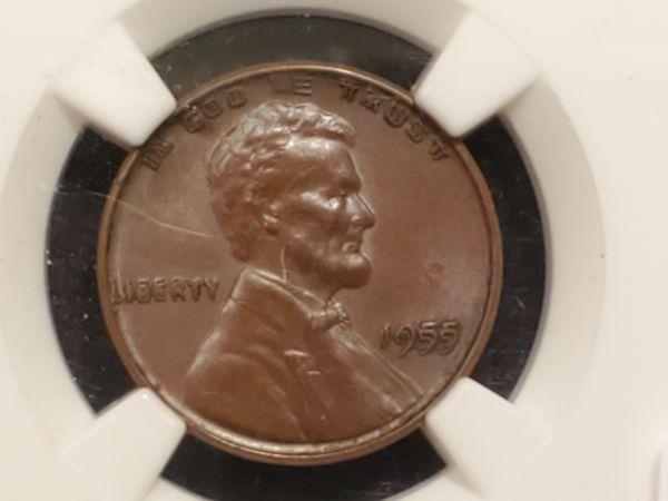***AUCTION HIGHLIGHT*** NGC 1955 Double Die Obverse Wheat cent in MS-62