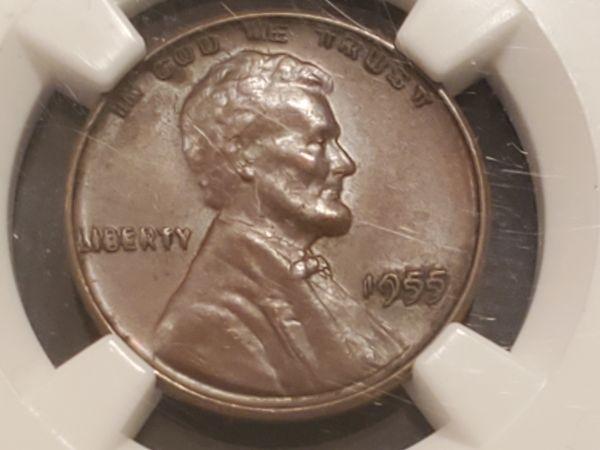 ***AUCTION HIGHLIGHT*** NGC 1955 Double Die Obverse Wheat cent in MS-62