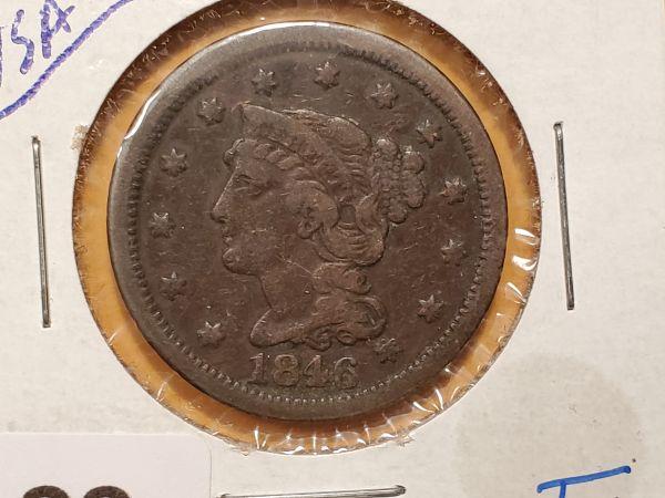 1846 Braided Hair Large Cent in Fine plus