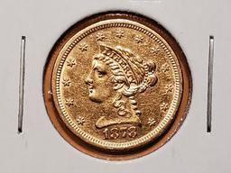 GOLD! 1878-S gold $2.5 quarter eagle Liberty Head