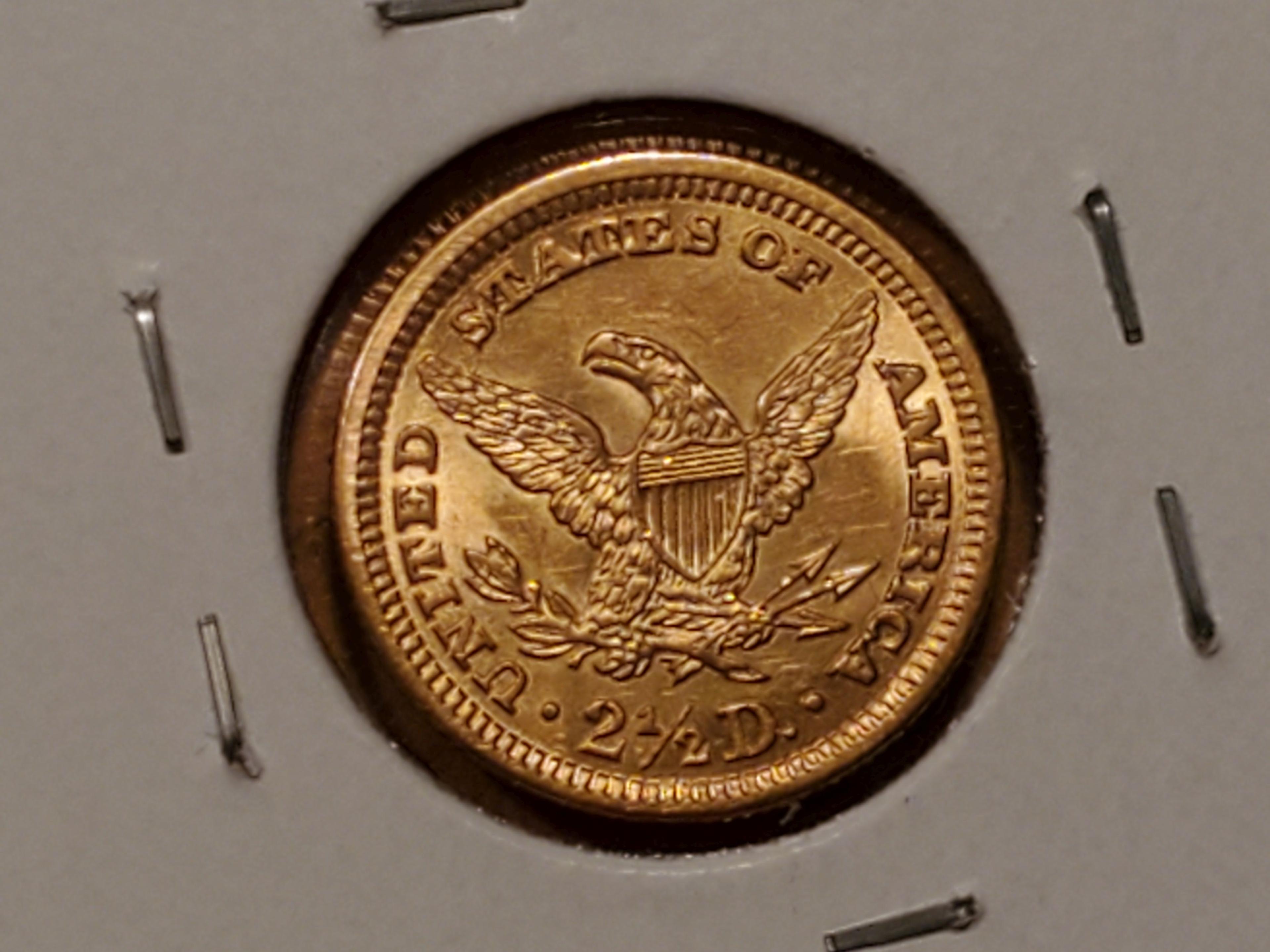 GOLD! Beautiful 1904 Liberty $2.5 gold Quarter Eagle in BU