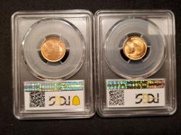 PCGS 1945 and 1946 Wheat Cents Mint State 65 RED