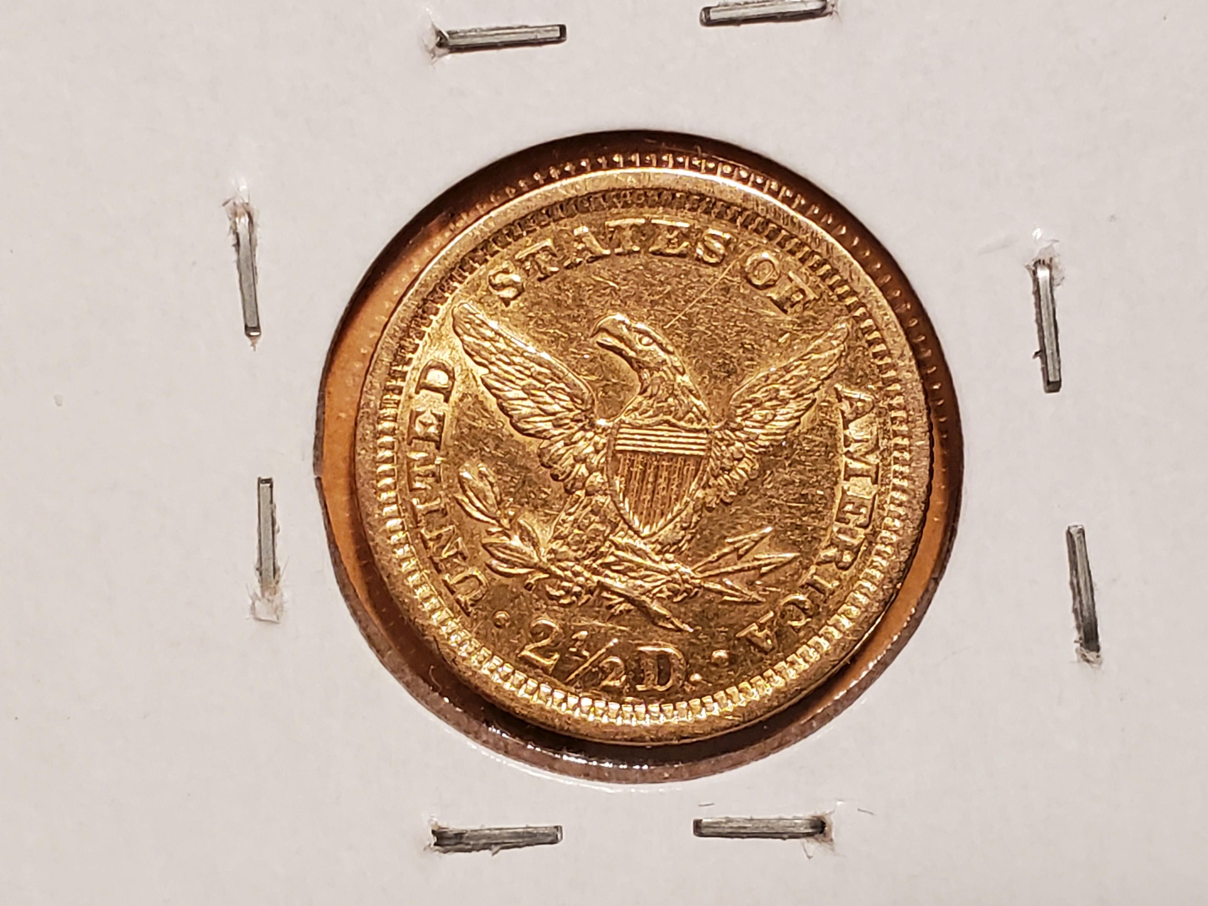 GOLD! Beautiful Civil War Date 1861 gold $2.5 Liberty Head Quarter Eagle