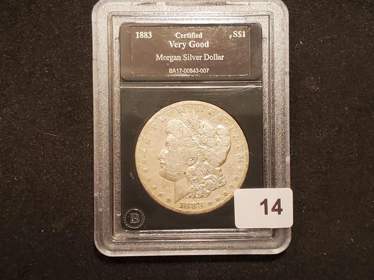 Slabbed 1883-S Morgan Dollar