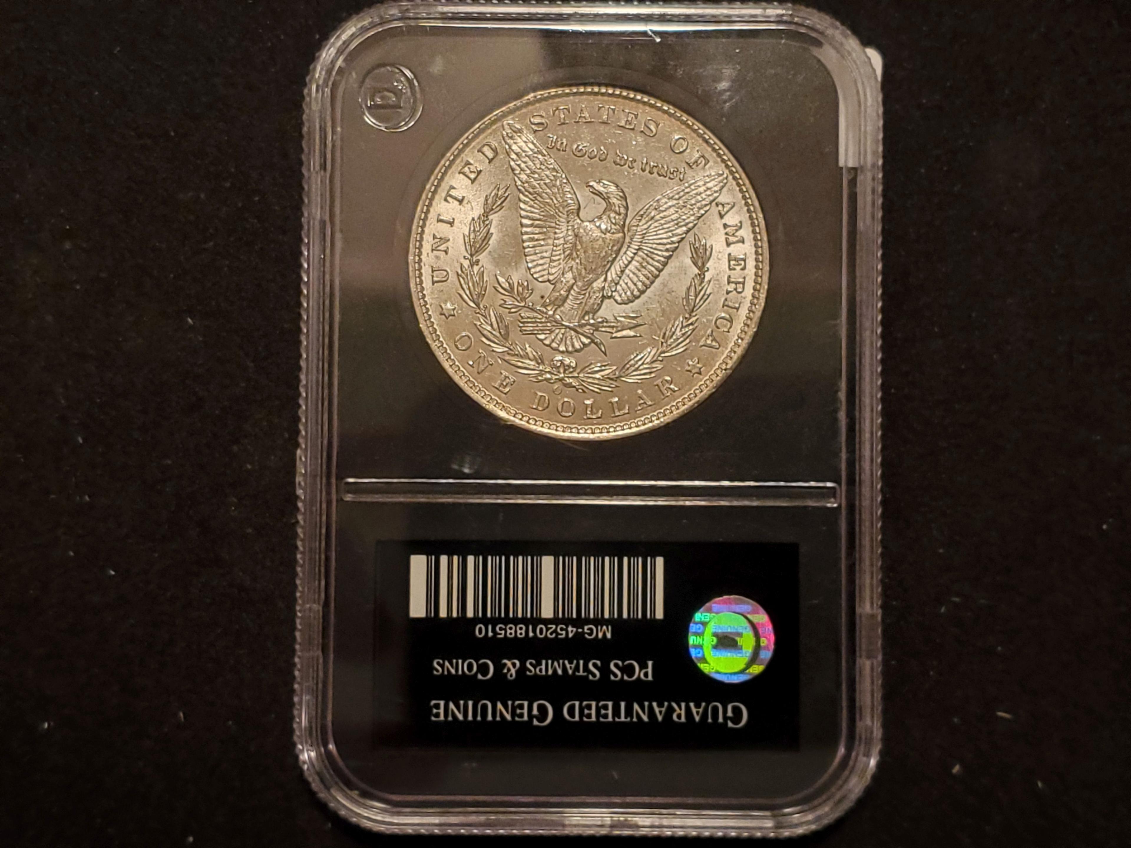 Slabbed 1885-O Morgan Dollar Mint State 63