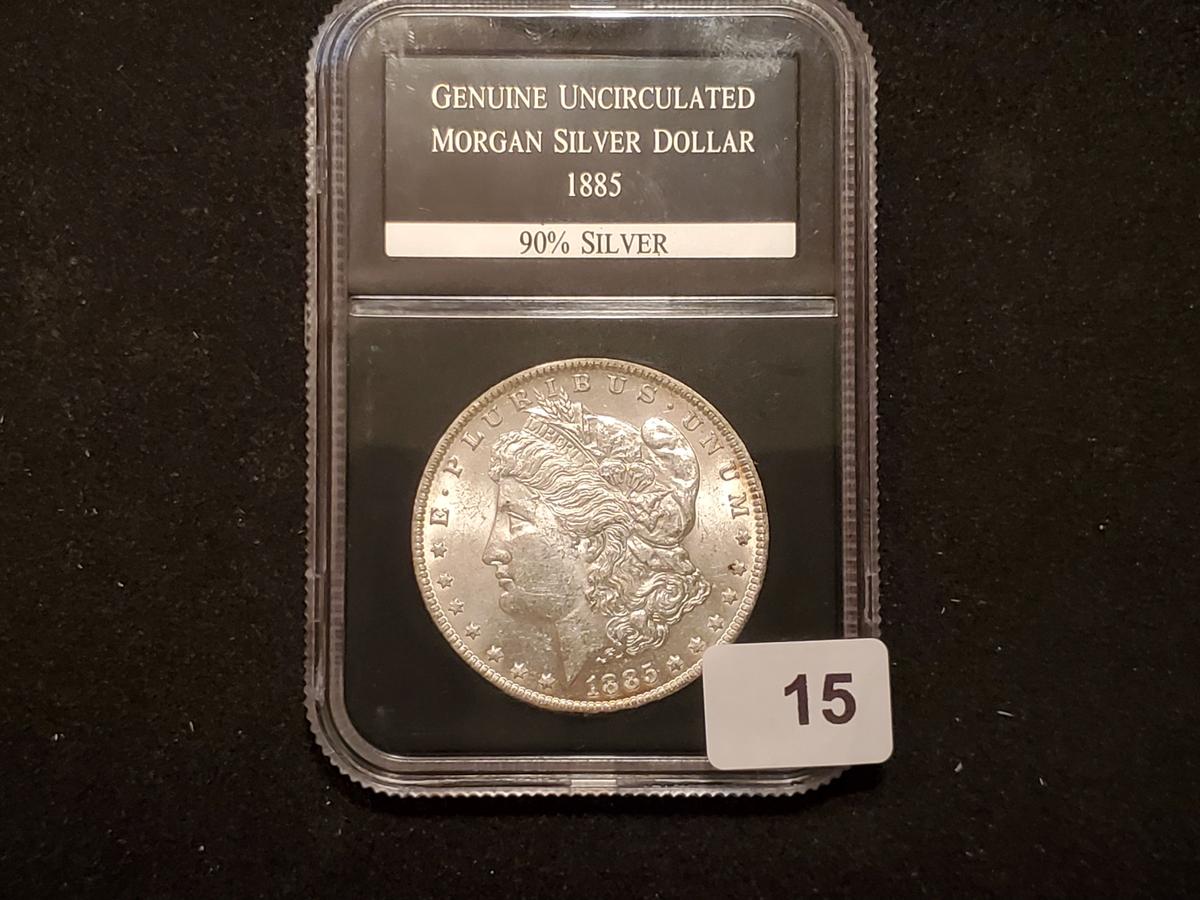 Slabbed 1885-O Morgan Dollar Mint State 63