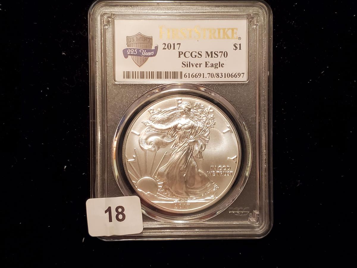 PCGS 2017 American Silver Eagle Mint State 70