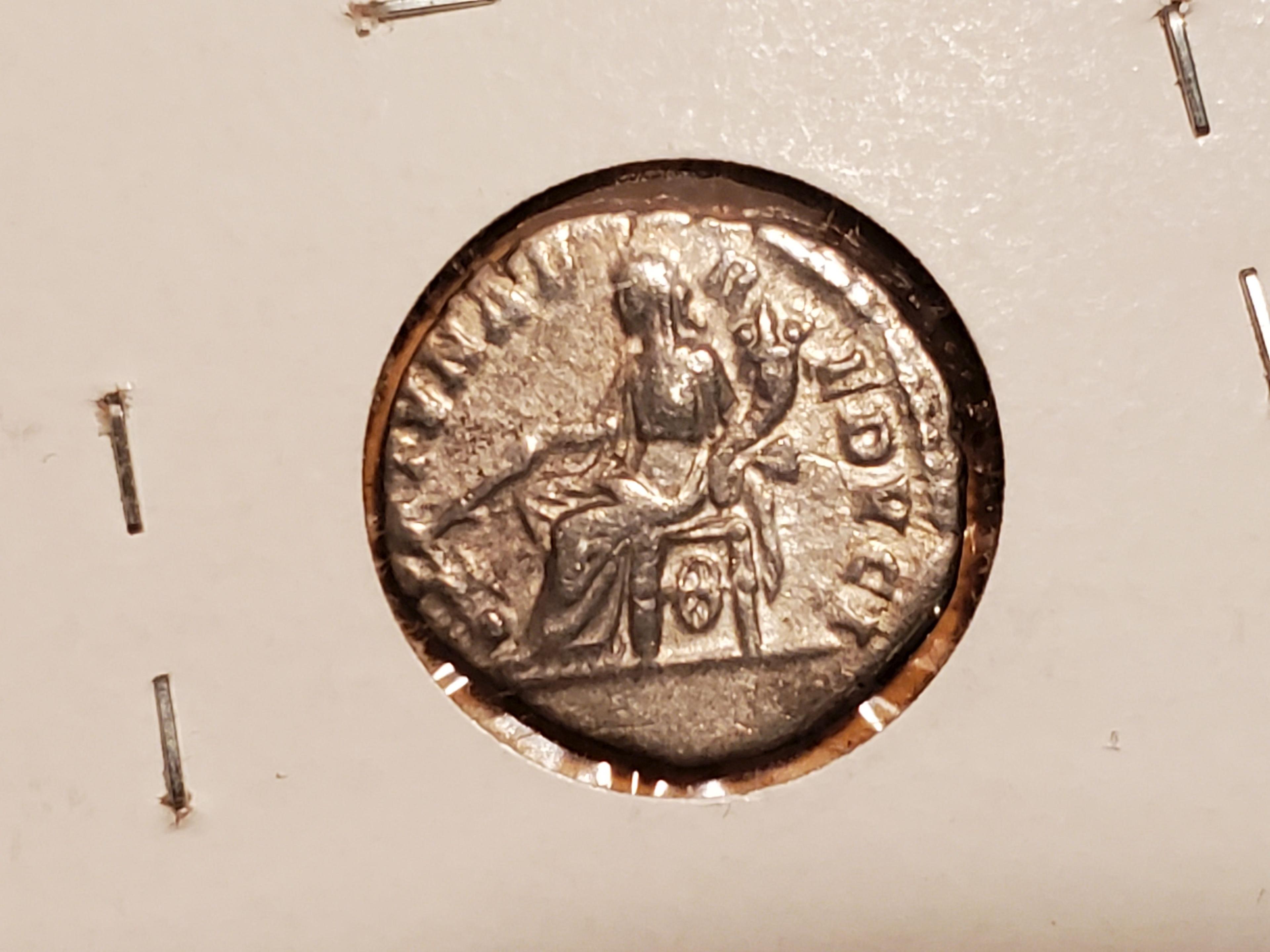 Silver Roman denarius of Septimus Severus (193- 211 AD)