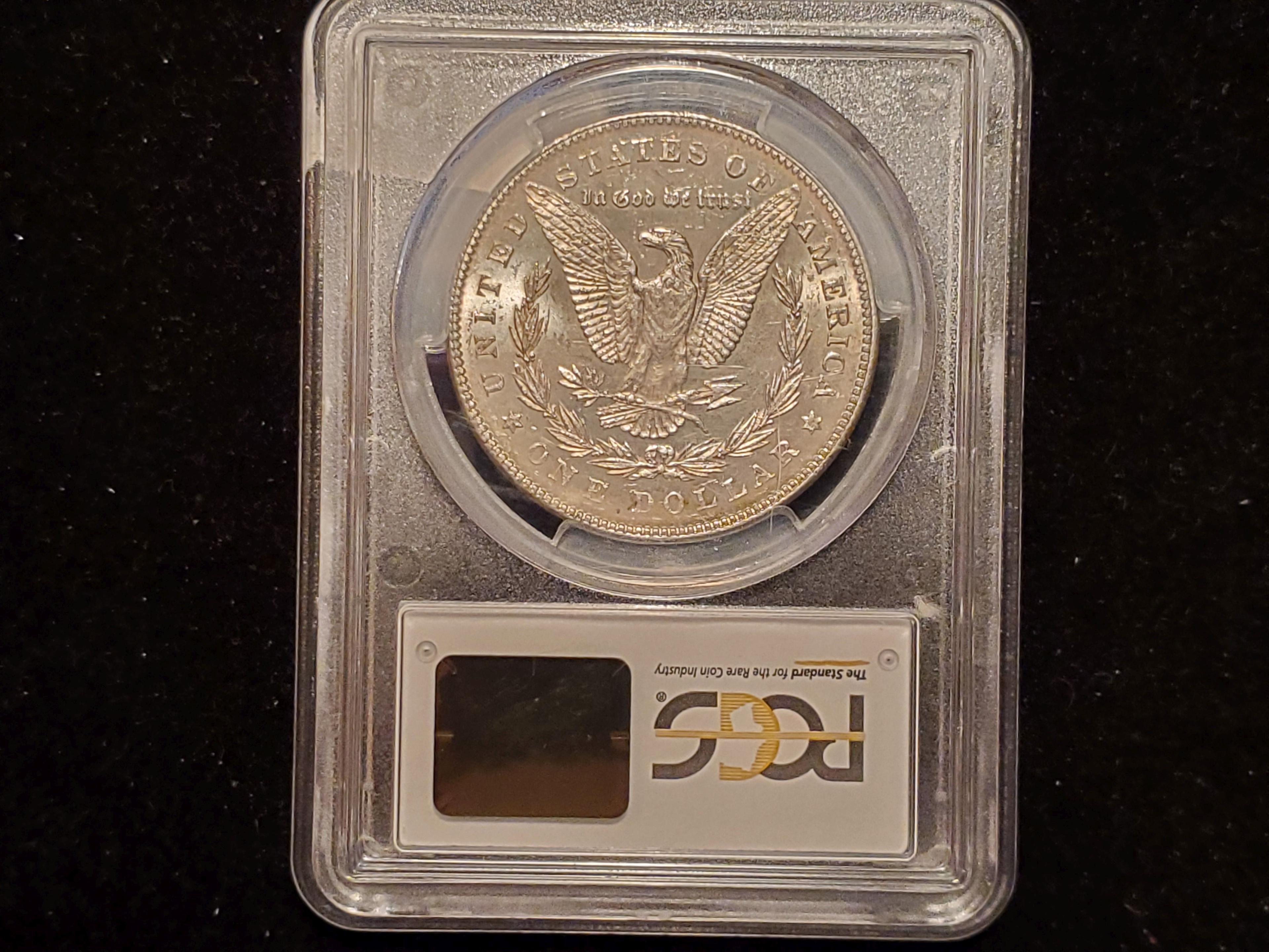 PCGS 1878 7TFC Rev 78 Morgan Dollar in Mint State 64