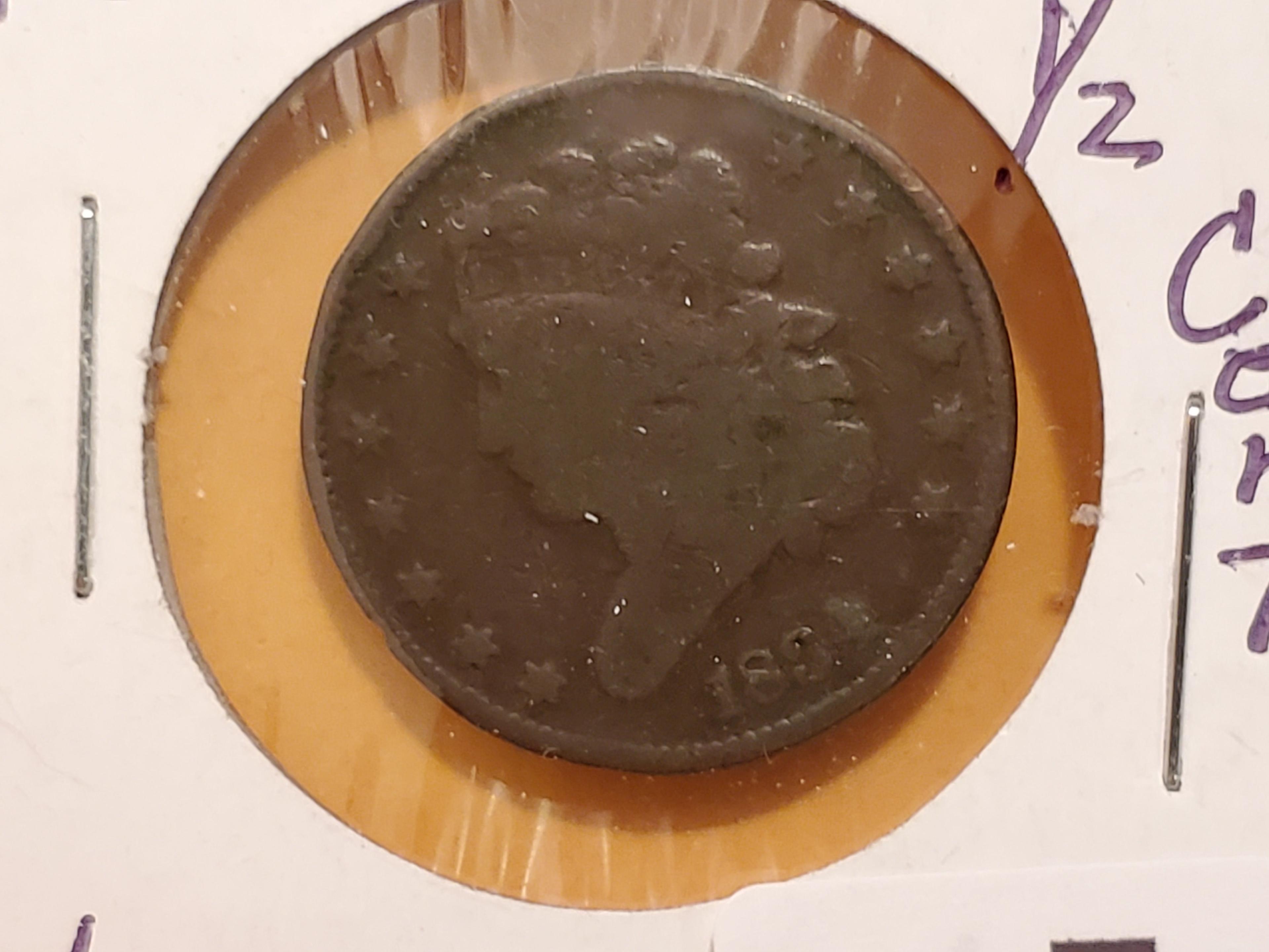 1834 Classic Head Half Cent