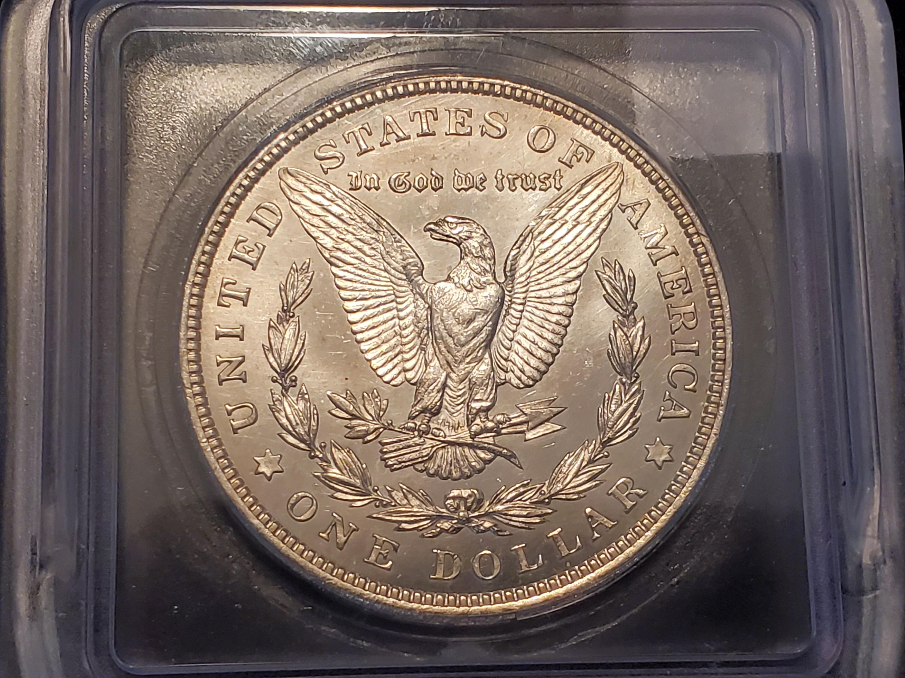 ICG 1921 Morgan Dollar Mint State 63 Prooflike