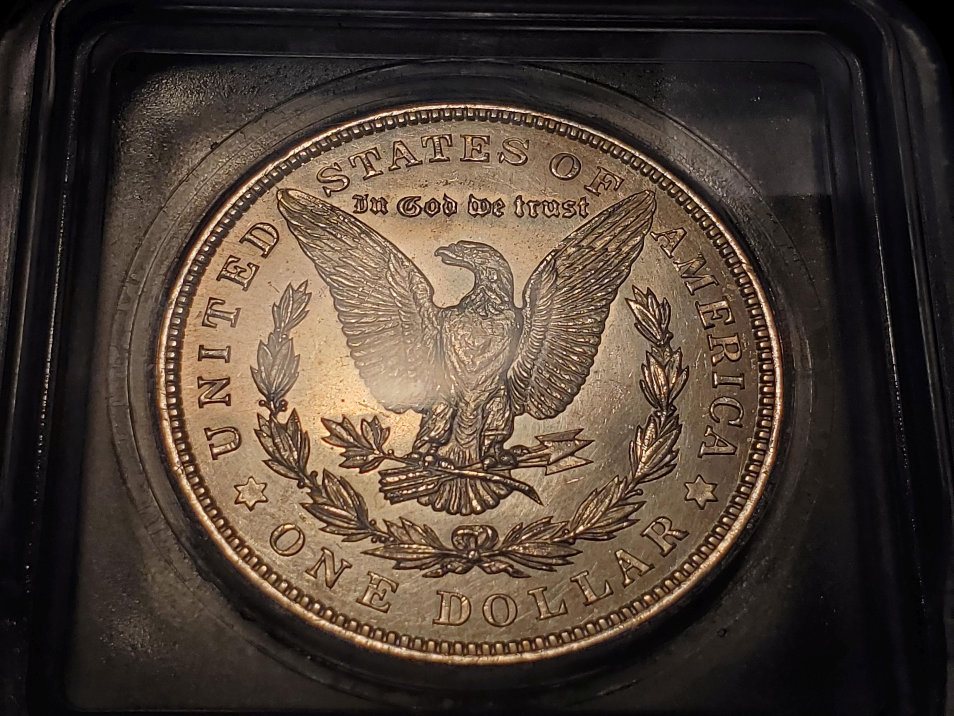 ICG 1921 Morgan Dollar Mint State 63 Prooflike