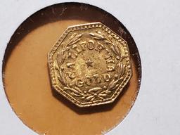 GOLD! 1853 California Fractional Gold Token