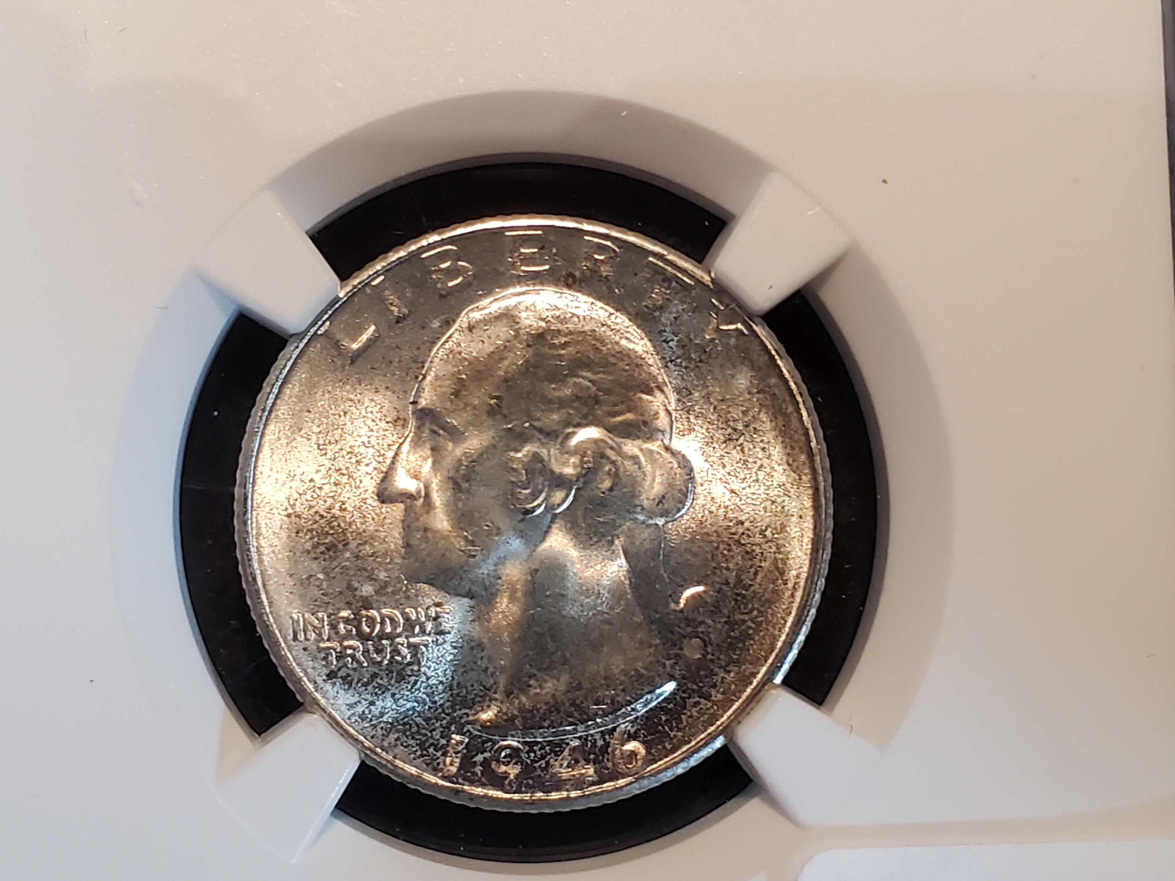 NGC GEM 1946-S Washington Quarter Mint State 65