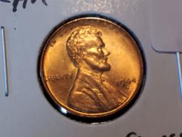 GEM BU RED 1944-S/S RPM Wheat cent