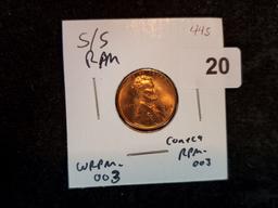 GEM BU RED 1944-S/S RPM Wheat cent