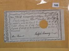 COLONIAL NOTE from 1790