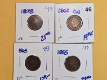 Four better date Indian cents