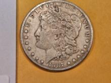 KEY VAM! 1887/6 Morgan Dollar in Very Fine plus