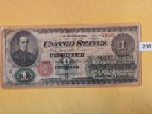 * Tough Series of 1862 One Dollar Large Size Legal Tender
