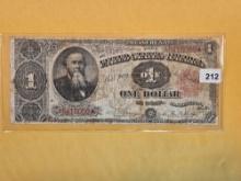Tough! Series 1890 One Dollar US Treasury Note