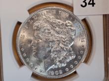 NGC 1902-O Morgan Dollar in Mint State 63