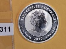 GEM Proof 2020 Australia Silver Two Dollars