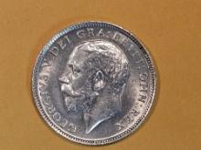 Four Brilliant AU-BU Great Britain silver 6 pence