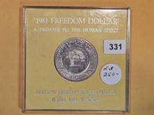 Scarce, Low Mintage, 1981 Freedom Dollar