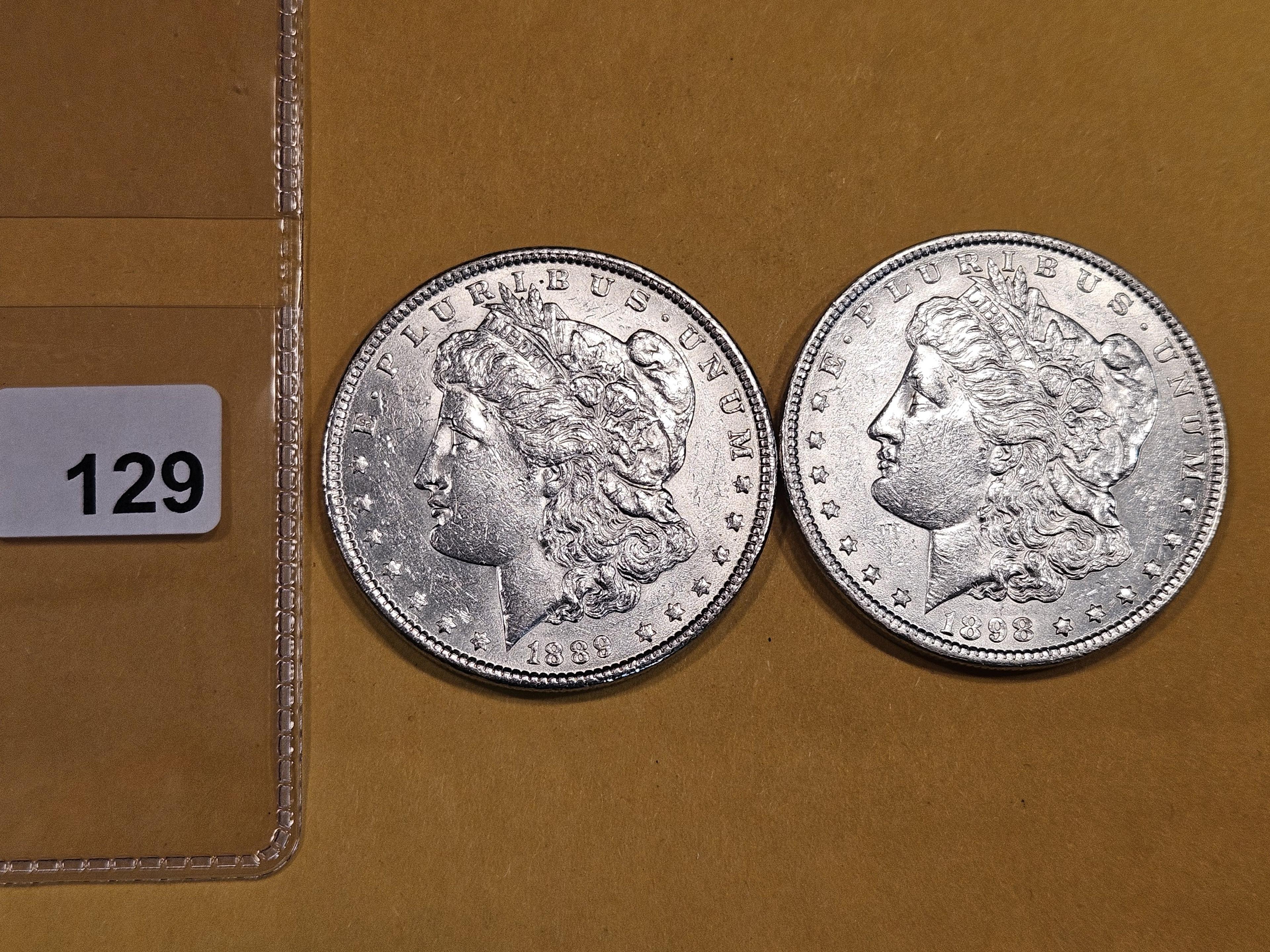 1889 and 1898 Morgan Dollars