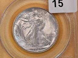 OLD HOLDER! PCGS 1943-S Walking Liberty Half Dollar in Mint State 63