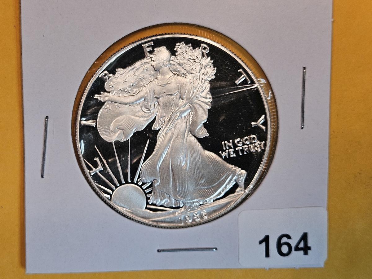 KEY DATE GEM Proof Deep Cameo 1986-S American Silver Eagle