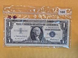 Ten one dollar Star Replacement Silver Certificates