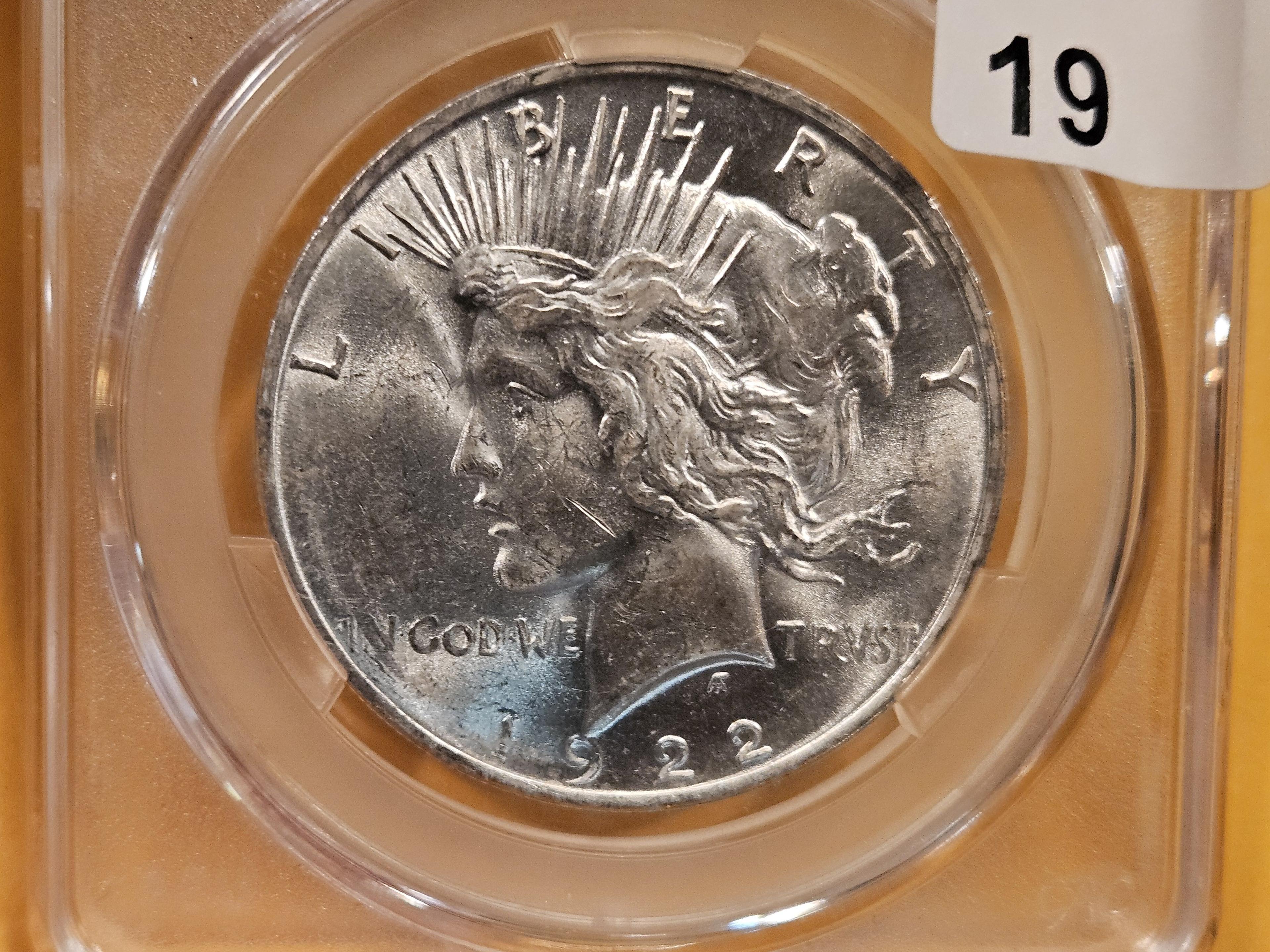 CAC! 1922 Peace Dollar in Mint State 62