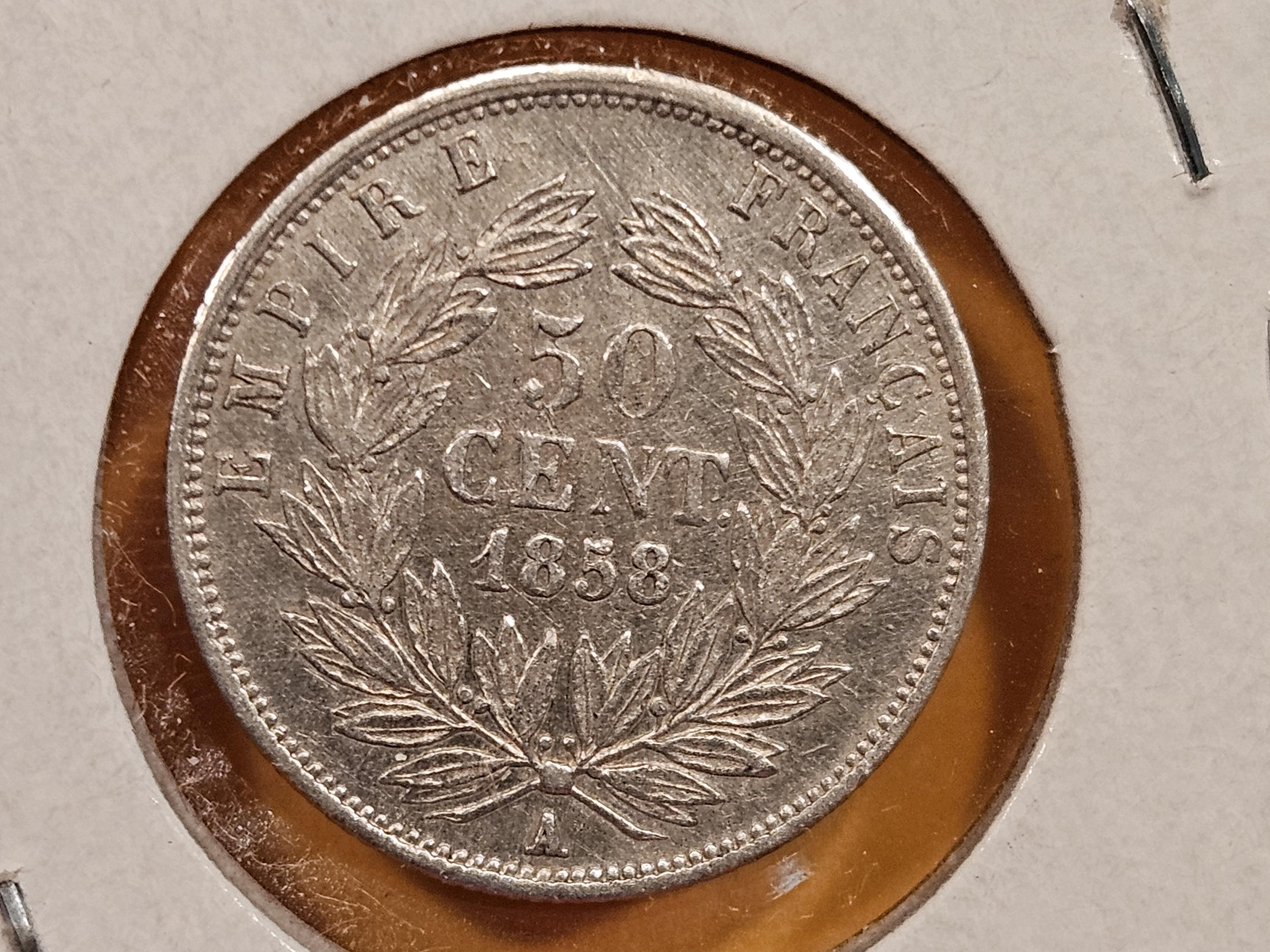 1858-A France 50 cents