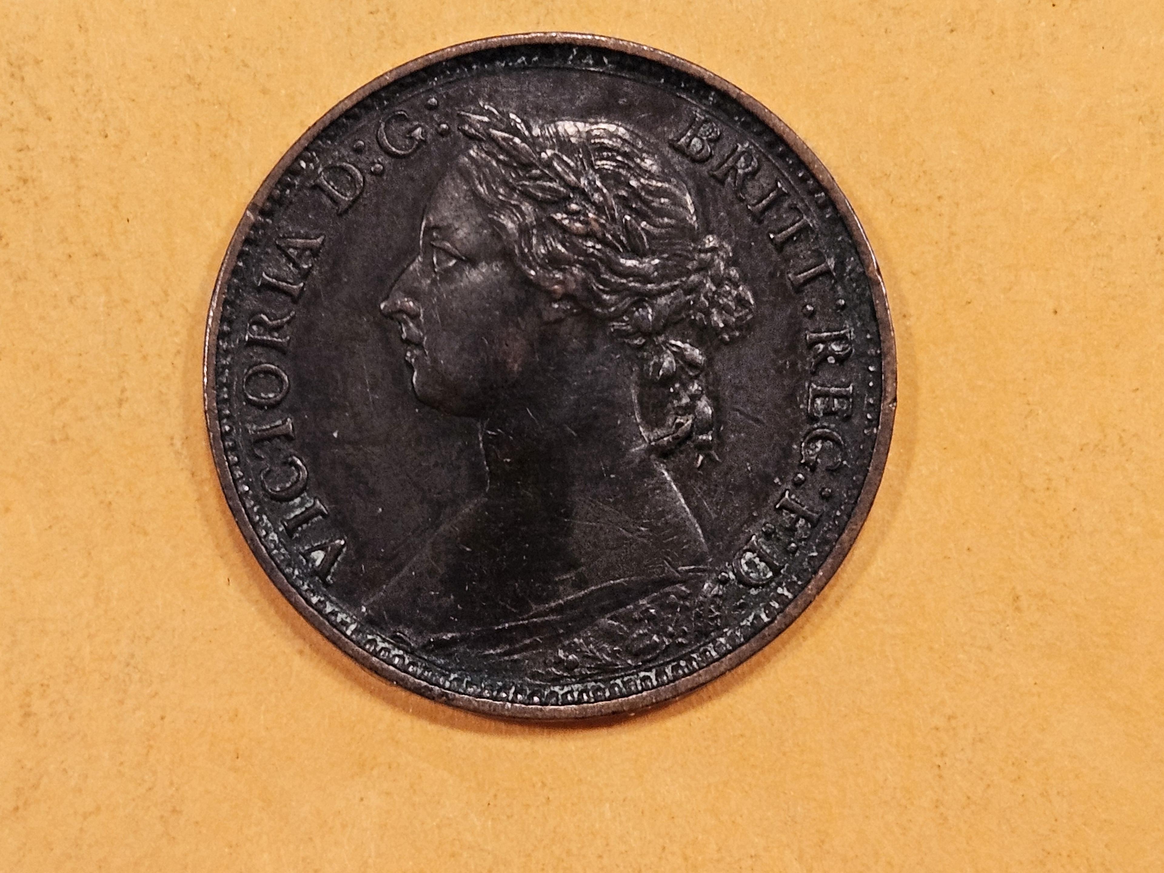 Very Nice 1882-H Great Britain farthing