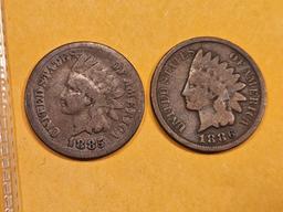 1885 and 1886 Indian cents