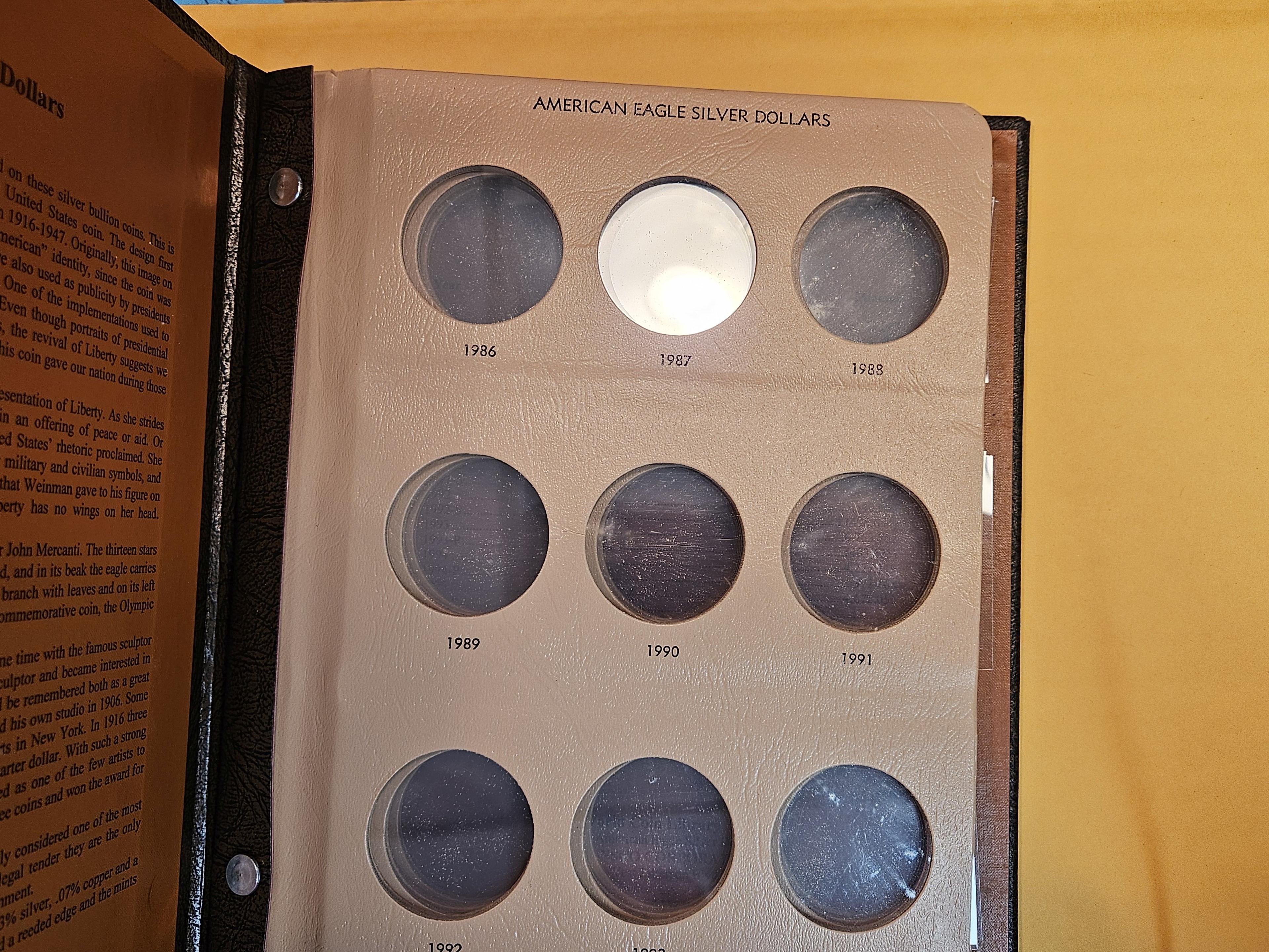 Nice, empty, lightly-used American Eagle Silver Dollar Dansco album