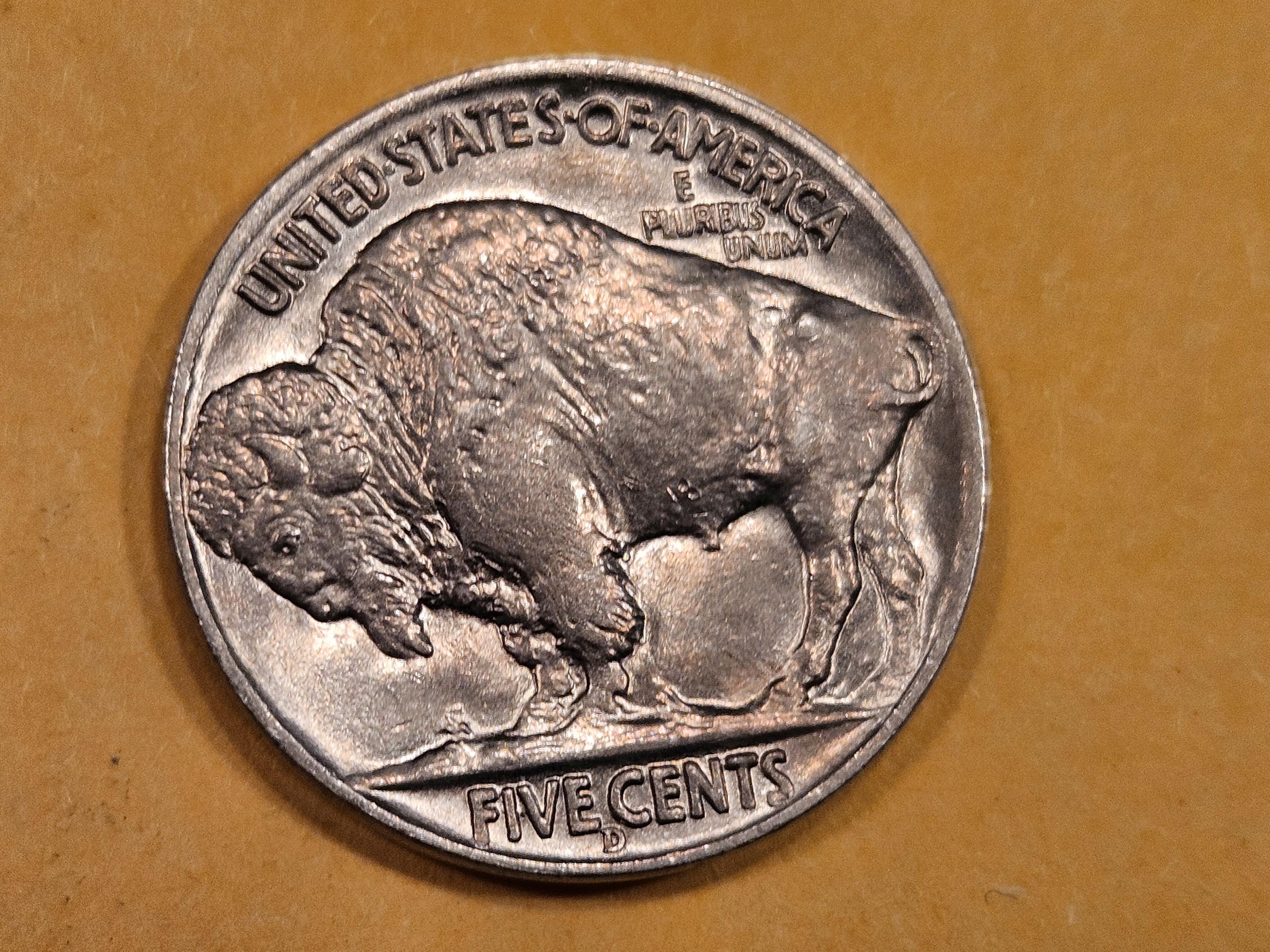 Very Choice Brilliant Uncirculated 1938-D/D Buffalo Nickel