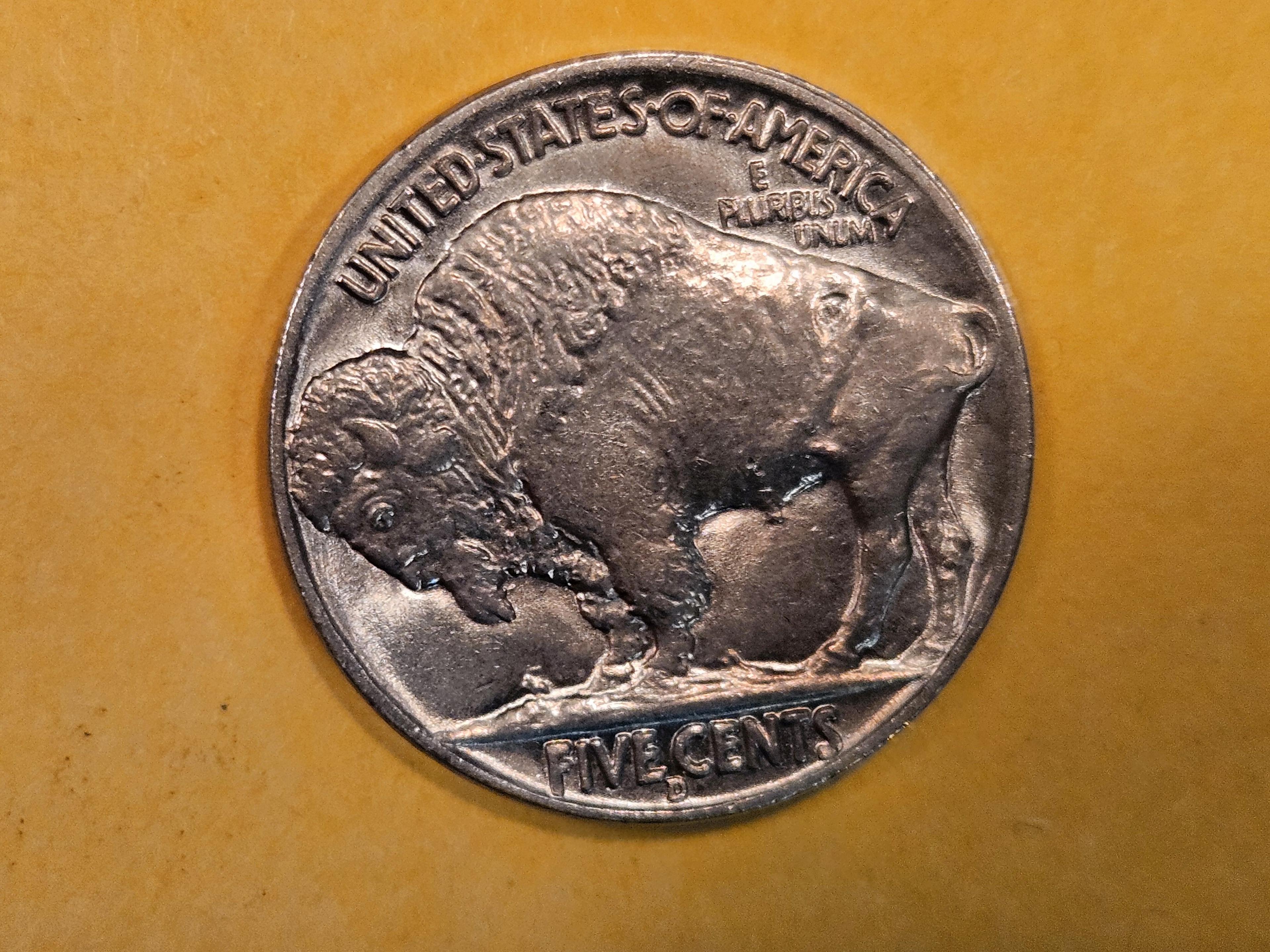 Very Choice Brilliant Uncirculated 1938-D/D Buffalo Nickel