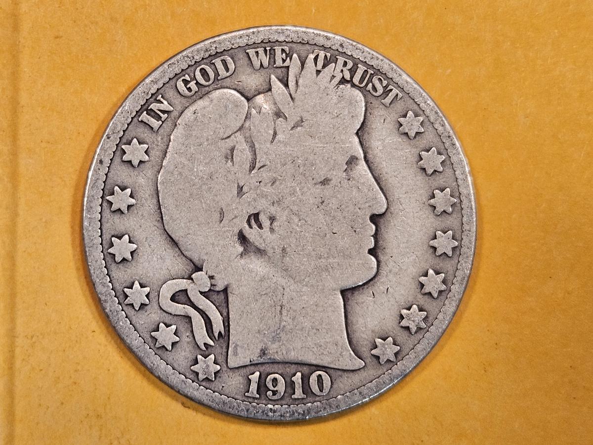 Little Better 1910 Barber Half Dollar