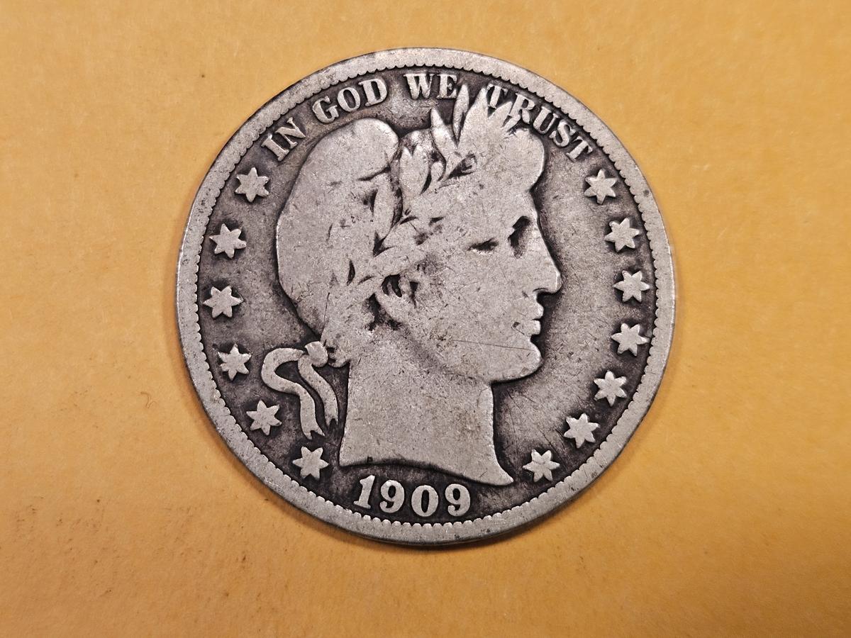 1909-O Barber half Dollar