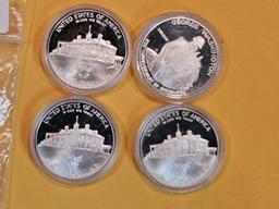 Four Proof Deep Cameo SILVER 1982-S Commemorative half Dollars