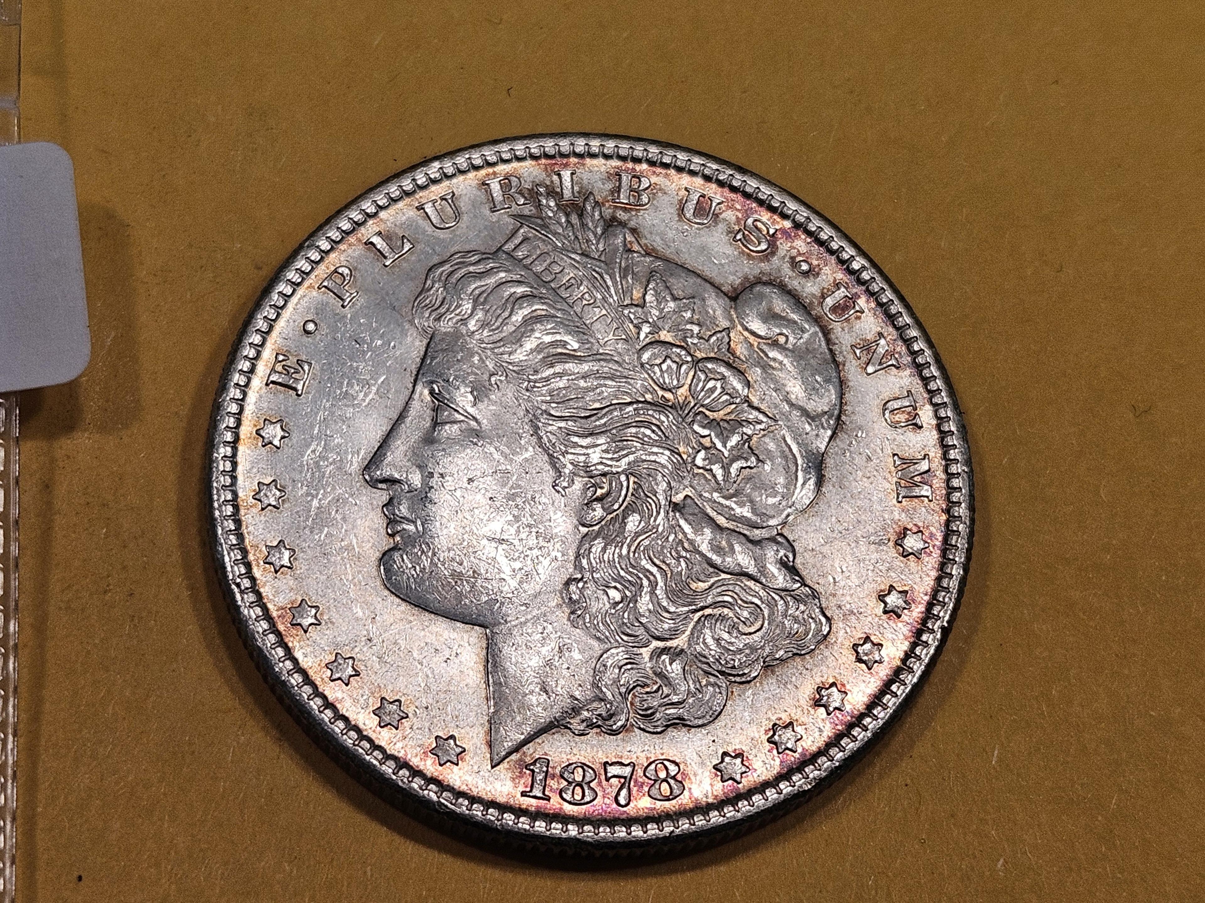 Choice Brilliant Uncirculated 1878-S Morgan Dollar